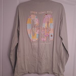 Simply Southern Long Sleeve Shirt with Georgia Quilt Graphic
